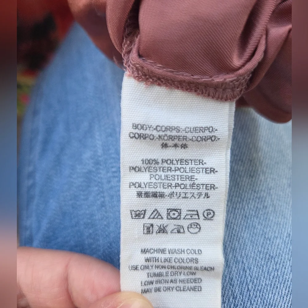 Free People Elegant Rose Pink V-Neck Bell Sleeve Women's Top - Picture 7 of 7